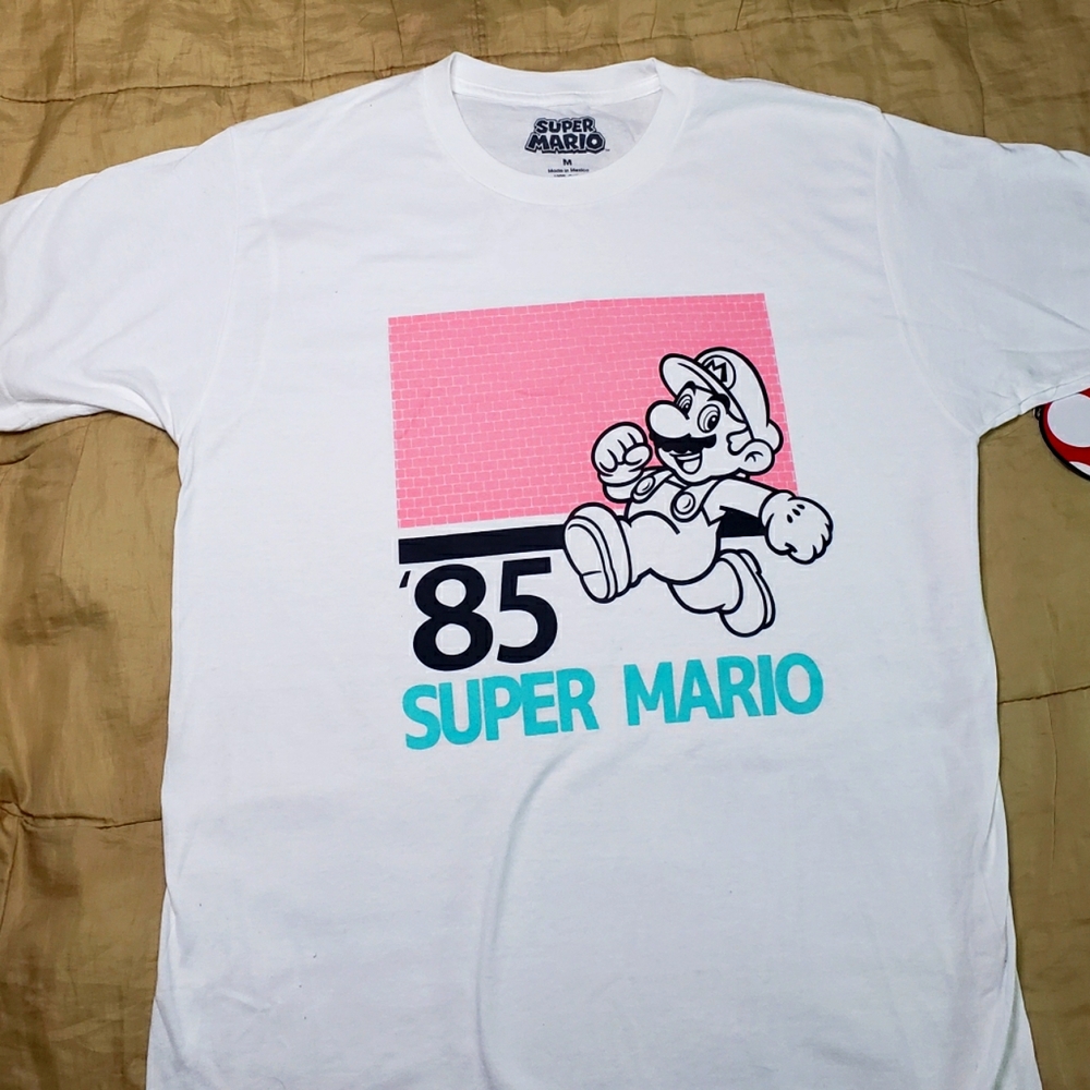 VINTAGE SUPER MARIO LOGO Men's size M